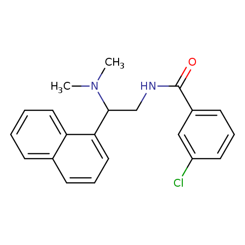 3-chloro-N-[2-(dimethylamino)-2-(naphthalen-1-yl)ethyl]benzamide