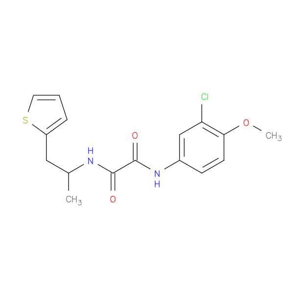 N'-(3-chloro-4-methoxyphenyl)-N-[1-(thiophen-2-yl)propan-2-yl]ethanediamide