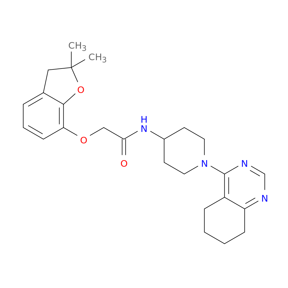 2-[(2,2-dimethyl-2,3-dihydro-1-benzofuran-7-yl)oxy]-N-[1-(5,6,7,8-tetrahydroquinazolin-4-yl)piperidin-4-yl]acetamide