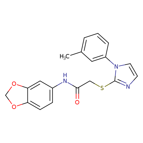 N-(2H-1,3-benzodioxol-5-yl)-2-{[1-(3-methylphenyl)-1H-imidazol-2-yl]sulfanyl}acetamide