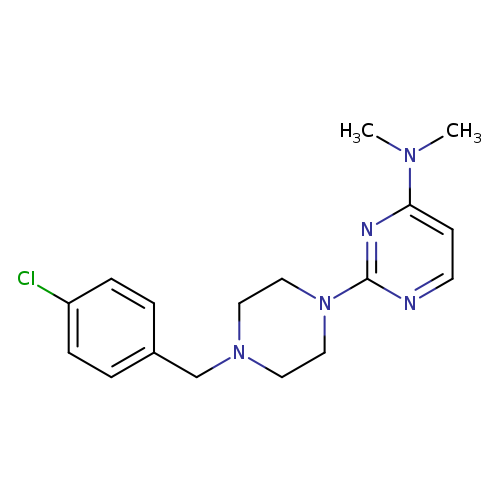 2-{4-[(4-chlorophenyl)methyl]piperazin-1-yl}-N,N-dimethylpyrimidin-4-amine