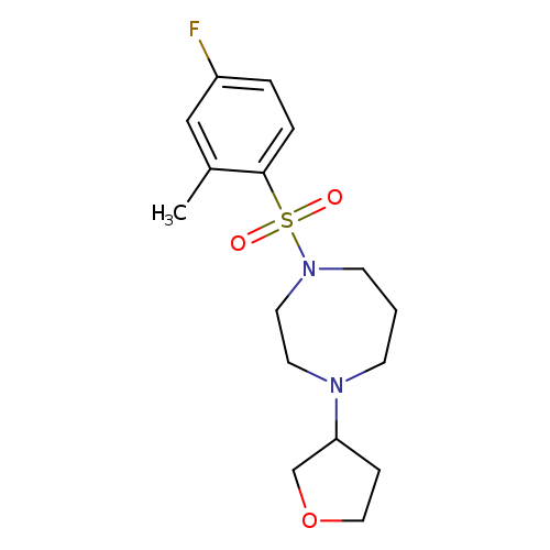 1-(4-fluoro-2-methylbenzenesulfonyl)-4-(oxolan-3-yl)-1,4-diazepane