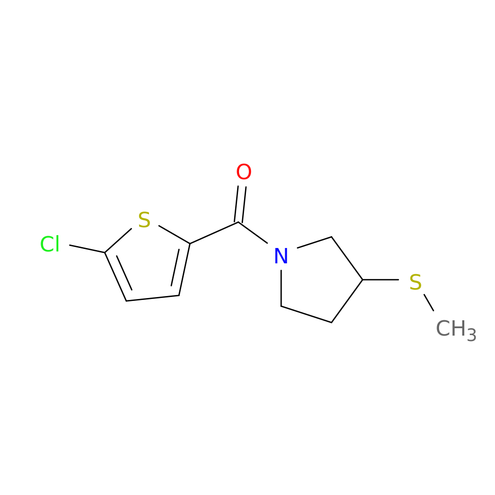 1-(5-chlorothiophene-2-carbonyl)-3-(methylsulfanyl)pyrrolidine