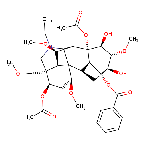 (3R,4R,6S,6aS,7R,7aR,8R,9R,10S,11S,11aR,12R,12aR,13R,14S)-8-(Benzoyloxy)-1-ethyl-9,11-dihydroxy-6,10,13-trimethoxy-3-(methoxymethyl)tetradecahydro-11aH-3,6a,12-(epiethane[1,1,2]triyl)-7,9-methanonaphtho[2,3-b]azocine-4,11a-diyl diacetate