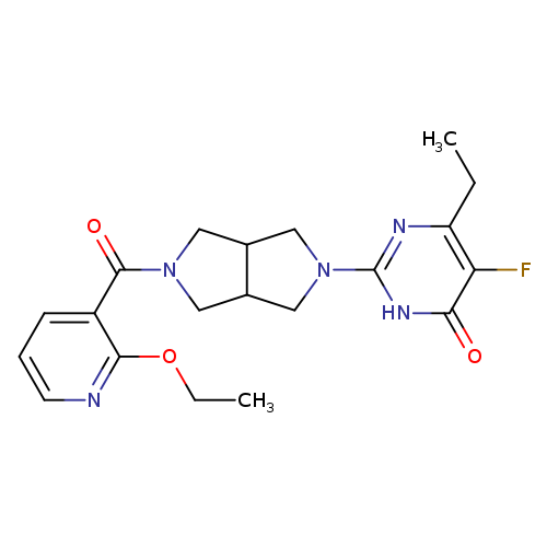 2-[5-(2-ethoxypyridine-3-carbonyl)-octahydropyrrolo[3,4-c]pyrrol-2-yl]-6-ethyl-5-fluoro-3,4-dihydropyrimidin-4-one