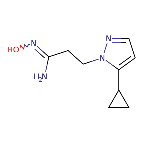 (1E)-3-(5-cyclopropyl-1H-pyrazol-1-yl)-N'-hydroxypropanimidamide