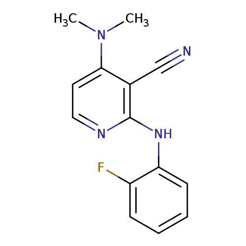 4-(dimethylamino)-2-[(2-fluorophenyl)amino]pyridine-3-carbonitrile