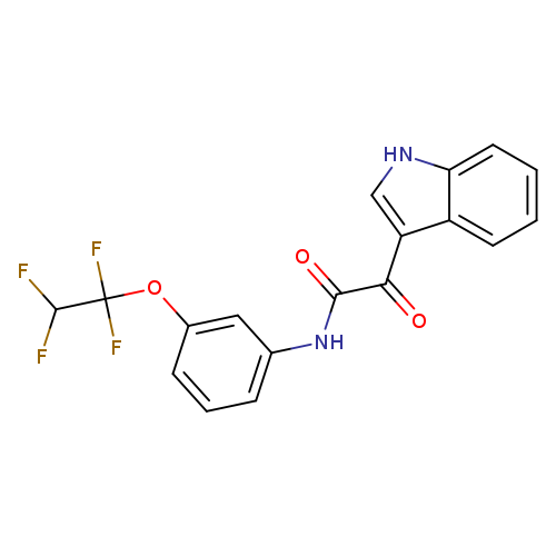 2-(1H-indol-3-yl)-2-oxo-N-[3-(1,1,2,2-tetrafluoroethoxy)phenyl]acetamide