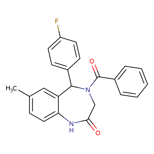 4-benzoyl-5-(4-fluorophenyl)-7-methyl-2,3,4,5-tetrahydro-1H-1,4-benzodiazepin-2-one