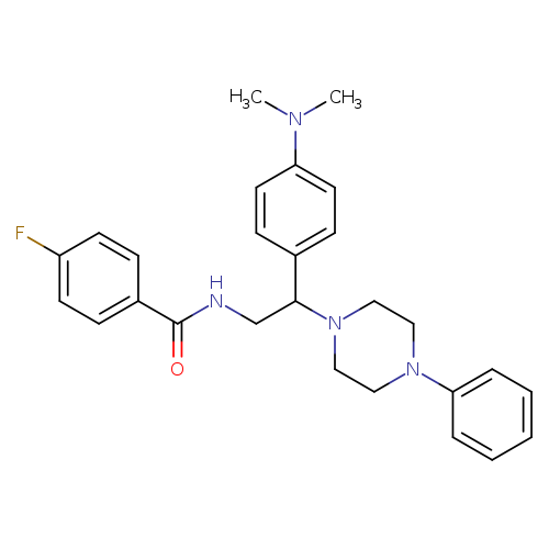 N-{2-[4-(dimethylamino)phenyl]-2-(4-phenylpiperazin-1-yl)ethyl}-4-fluorobenzamide