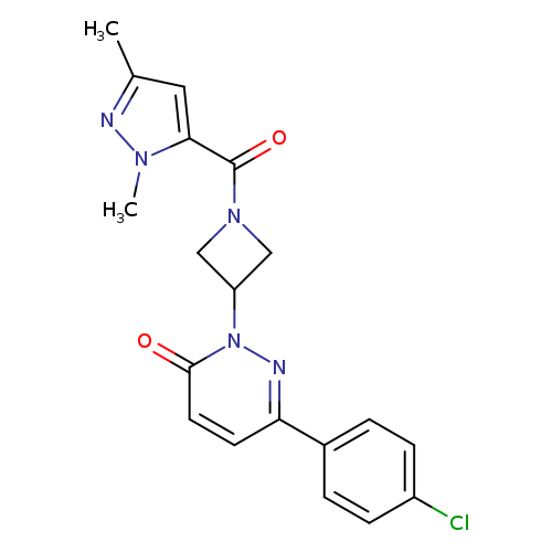 6-(4-chlorophenyl)-2-[1-(1,3-dimethyl-1H-pyrazole-5-carbonyl)azetidin-3-yl]-2,3-dihydropyridazin-3-one