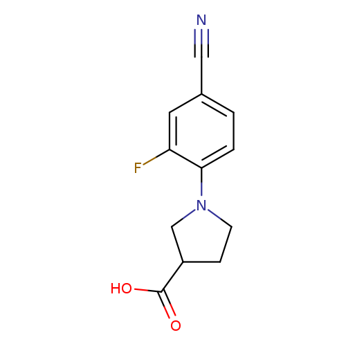 1-(4-cyano-2-fluorophenyl)pyrrolidine-3-carboxylic acid
