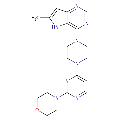 4-[4-(4-{6-methyl-5H-pyrrolo[3,2-d]pyrimidin-4-yl}piperazin-1-yl)pyrimidin-2-yl]morpholine