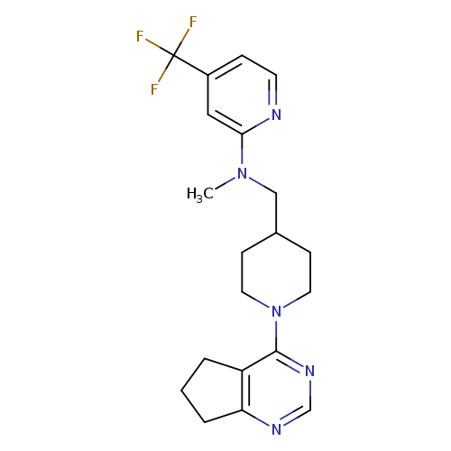 N-[(1-{5H,6H,7H-cyclopenta[d]pyrimidin-4-yl}piperidin-4-yl)methyl]-N-methyl-4-(trifluoromethyl)pyridin-2-amine