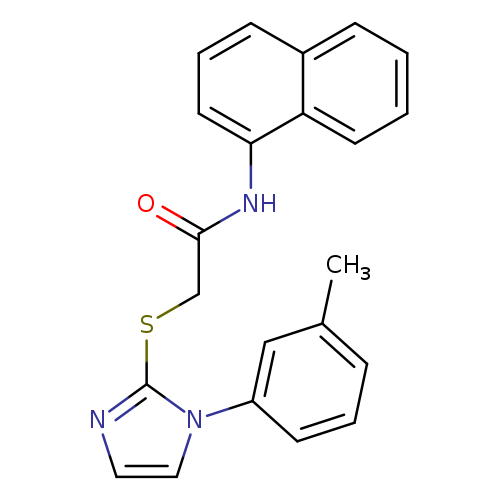2-{[1-(3-methylphenyl)-1H-imidazol-2-yl]sulfanyl}-N-(naphthalen-1-yl)acetamide