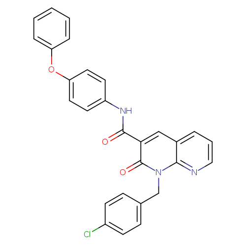 1-[(4-chlorophenyl)methyl]-2-oxo-N-(4-phenoxyphenyl)-1,2-dihydro-1,8-naphthyridine-3-carboxamide