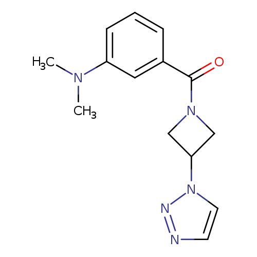 N,N-dimethyl-3-[3-(1H-1,2,3-triazol-1-yl)azetidine-1-carbonyl]aniline