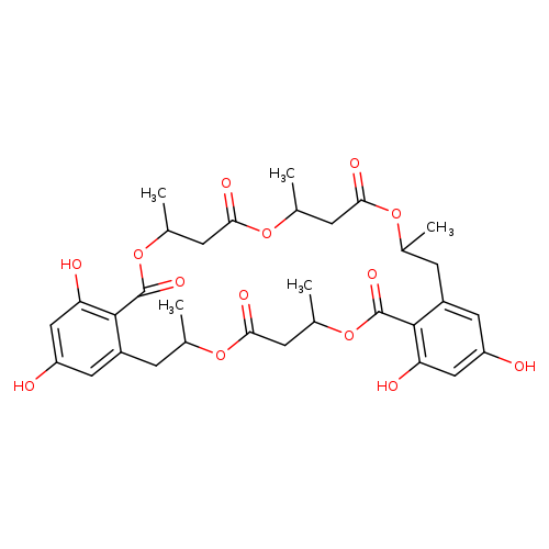 7,8,11,12,15,16,23,24,27,28-decahydro-2,4,18,20-tetrahydroxy-7,11,15,23,27-pentamethyl-5H,9H,13H,21H,25H-dibenzo[k,u][1,5,9,15,19]pentaoxacyclotetracosin-5,9,13,21,25-pentone