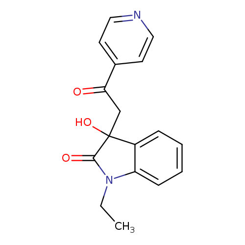 1-ethyl-3-hydroxy-3-[2-oxo-2-(4-pyridinyl)ethyl]-1,3-dihydro-2H-indol-2-one