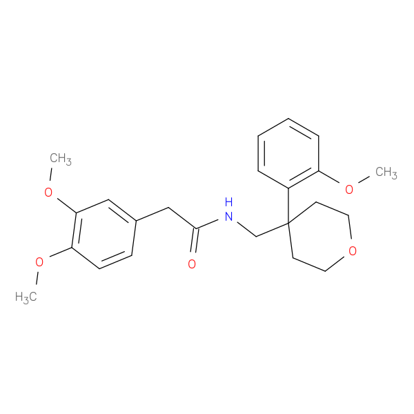 2-(3,4-dimethoxyphenyl)-N-{[4-(2-methoxyphenyl)oxan-4-yl]methyl}acetamide