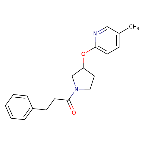 1-{3-[(5-methylpyridin-2-yl)oxy]pyrrolidin-1-yl}-3-phenylpropan-1-one