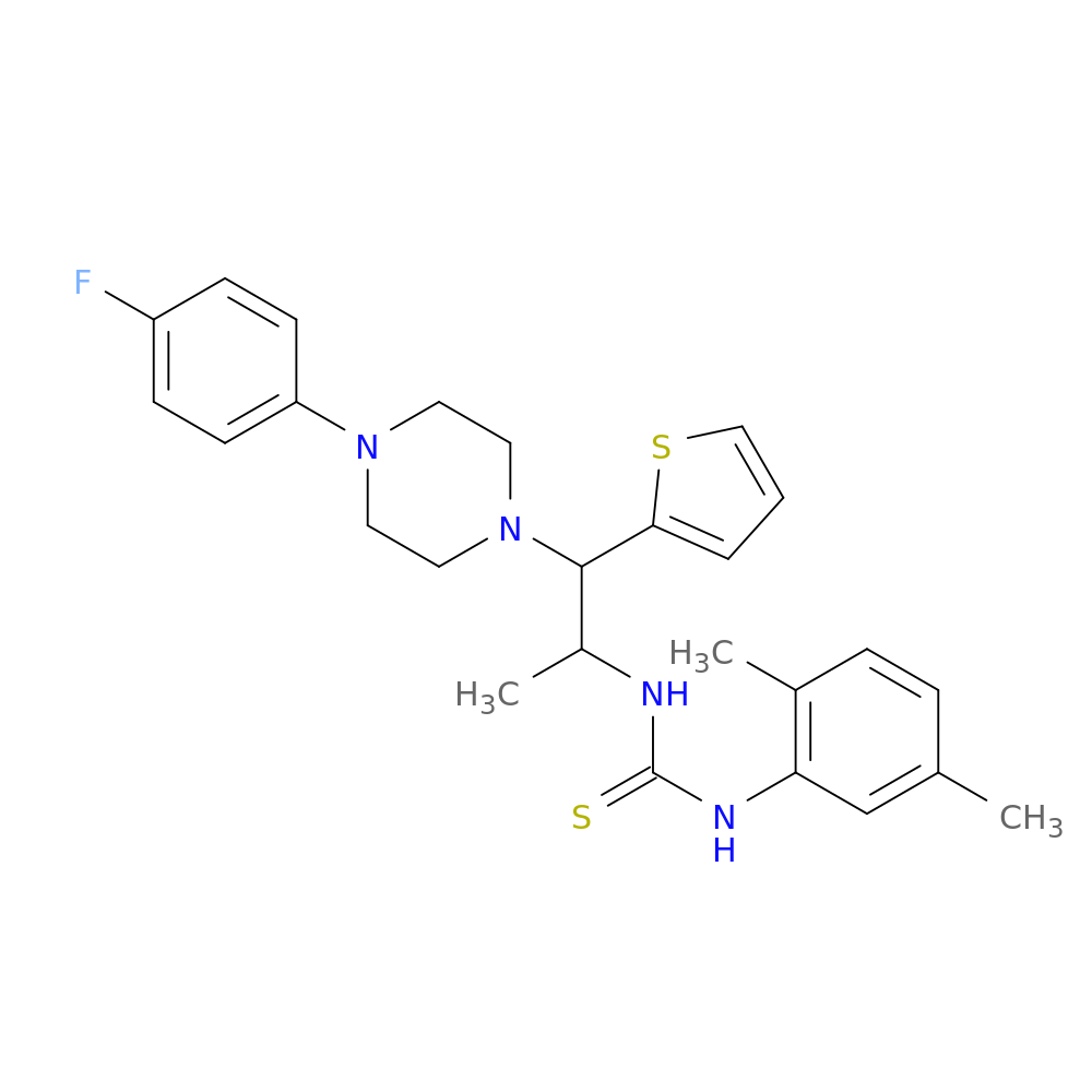 1-(2,5-dimethylphenyl)-3-{1-[4-(4-fluorophenyl)piperazin-1-yl]-1-(thiophen-2-yl)propan-2-yl}thiourea