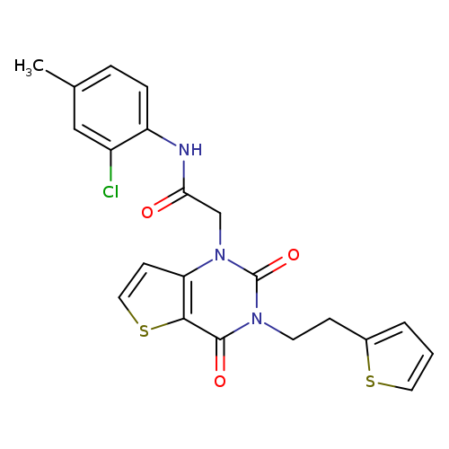 N-(2-chloro-4-methylphenyl)-2-{2,4-dioxo-3-[2-(thiophen-2-yl)ethyl]-1H,2H,3H,4H-thieno[3,2-d]pyrimidin-1-yl}acetamide