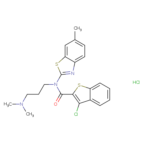 3-chloro-N-[3-(dimethylamino)propyl]-N-(6-methyl-1,3-benzothiazol-2-yl)-1-benzothiophene-2-carboxamide hydrochloride