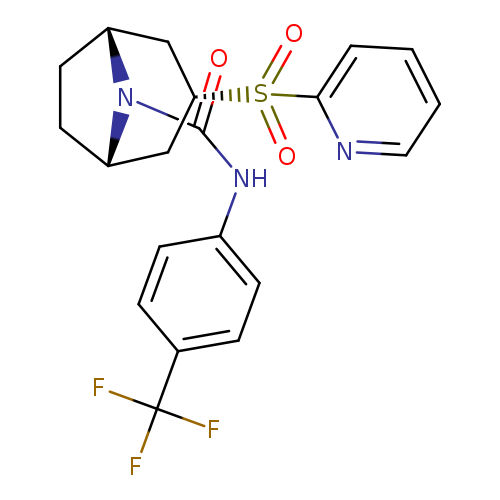 3-(Pyridin-2-ylsulfonyl)-N-(4-(trifluoromethyl)phenyl)-8-azabicyclo[3.2.1]octane-8-carboxamide