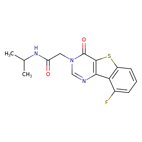2-{13-fluoro-6-oxo-8-thia-3,5-diazatricyclo[7.4.0.0^{2,7}]trideca-1(13),2(7),3,9,11-pentaen-5-yl}-N-(propan-2-yl)acetamide