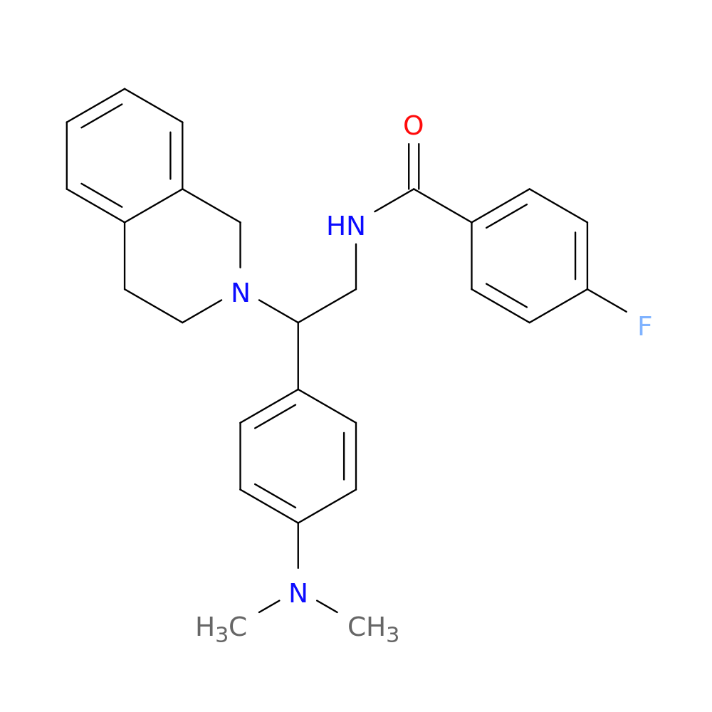 N-{2-[4-(dimethylamino)phenyl]-2-(1,2,3,4-tetrahydroisoquinolin-2-yl)ethyl}-4-fluorobenzamide