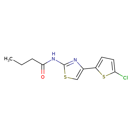 N-[4-(5-chlorothiophen-2-yl)-1,3-thiazol-2-yl]butanamide