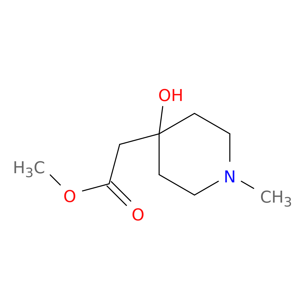 4-Piperidineacetic acid, 4-hydroxy-1-methyl-, methyl ester