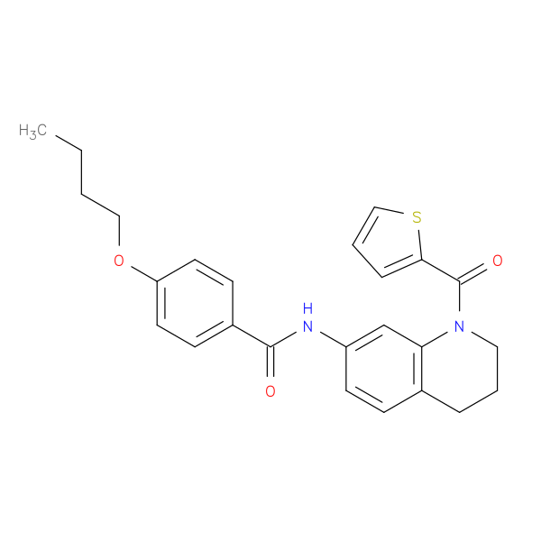 4-butoxy-N-[1-(thiophene-2-carbonyl)-1,2,3,4-tetrahydroquinolin-7-yl]benzamide
