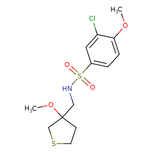 3-chloro-4-methoxy-N-[(3-methoxythiolan-3-yl)methyl]benzene-1-sulfonamide