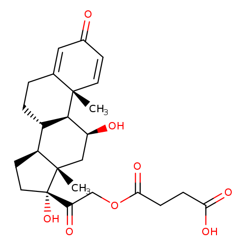 Pregna-1,4-diene-3,20-dione, 21-(3-carboxy-1-oxopropoxy)-11,17-dihydroxy-, (11β)-