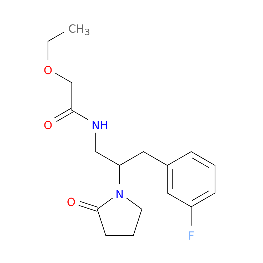 2-ethoxy-N-[3-(3-fluorophenyl)-2-(2-oxopyrrolidin-1-yl)propyl]acetamide