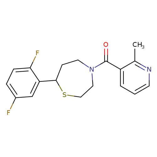 7-(2,5-difluorophenyl)-4-(2-methylpyridine-3-carbonyl)-1,4-thiazepane