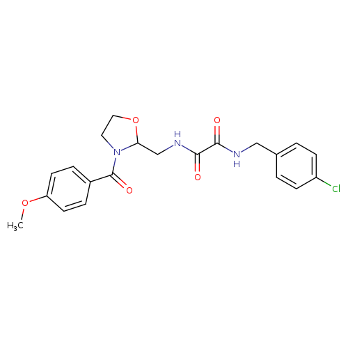N'-[(4-chlorophenyl)methyl]-N-{[3-(4-methoxybenzoyl)-1,3-oxazolidin-2-yl]methyl}ethanediamide