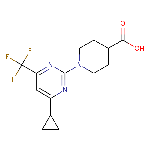 1-(4-Cyclopropyl-6-(trifluoromethyl)pyrimidin-2-yl)piperidine-4-carboxylic acid