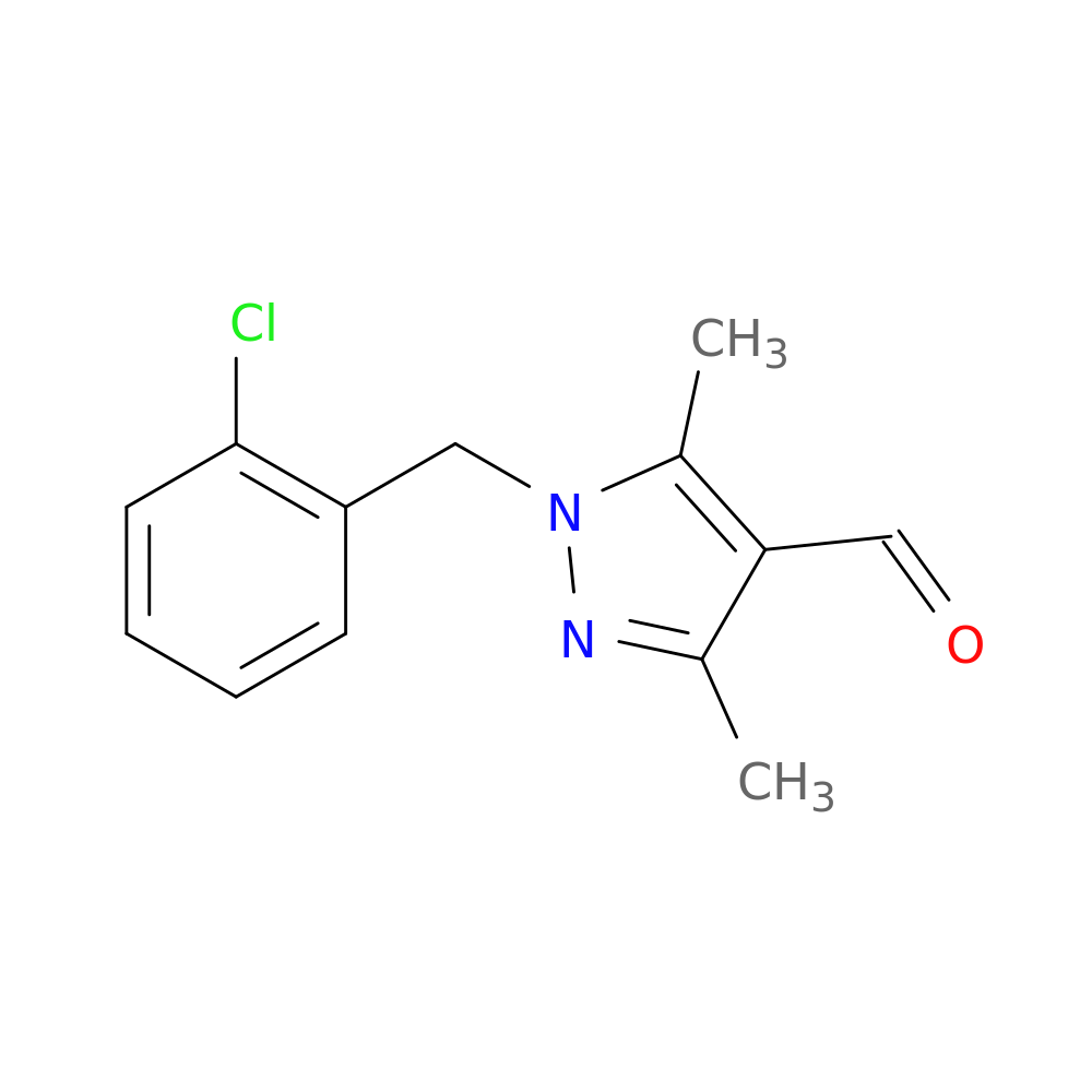 1-[(2-chlorophenyl)methyl]-3,5-dimethyl-1H-pyrazole-4-carbaldehyde