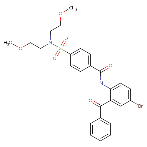 N-(2-benzoyl-4-bromophenyl)-4-[bis(2-methoxyethyl)sulfamoyl]benzamide