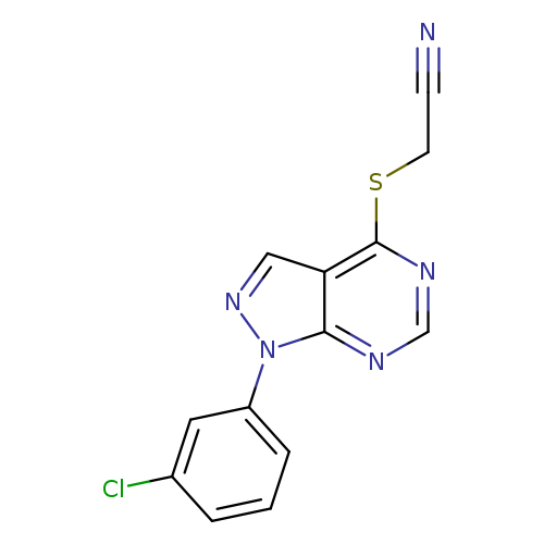 2-{[1-(3-chlorophenyl)-1H-pyrazolo[3,4-d]pyrimidin-4-yl]sulfanyl}acetonitrile