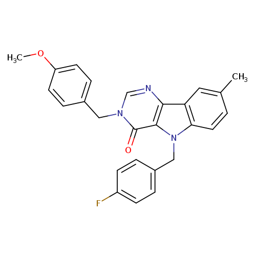 5-[(4-fluorophenyl)methyl]-3-[(4-methoxyphenyl)methyl]-8-methyl-3H,4H,5H-pyrimido[5,4-b]indol-4-one