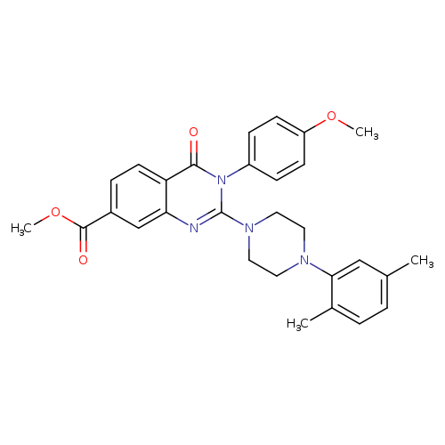 methyl 2-[4-(2,5-dimethylphenyl)piperazin-1-yl]-3-(4-methoxyphenyl)-4-oxo-3,4-dihydroquinazoline-7-carboxylate