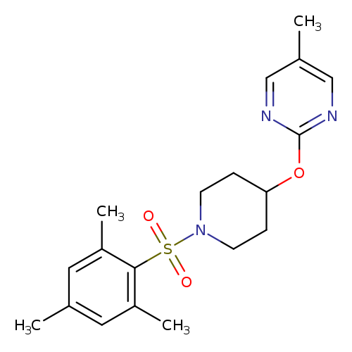 5-methyl-2-{[1-(2,4,6-trimethylbenzenesulfonyl)piperidin-4-yl]oxy}pyrimidine