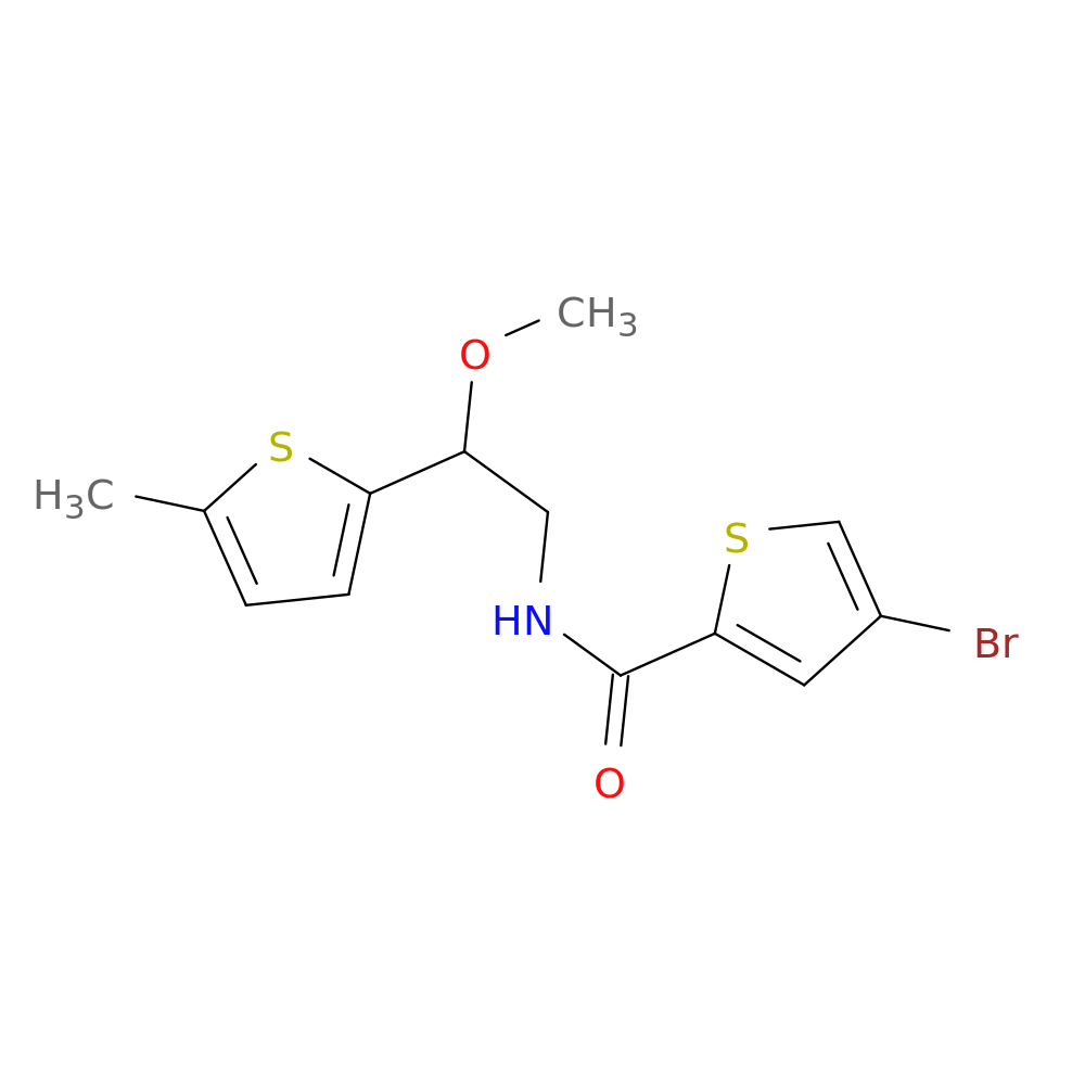 4-bromo-N-[2-methoxy-2-(5-methylthiophen-2-yl)ethyl]thiophene-2-carboxamide
