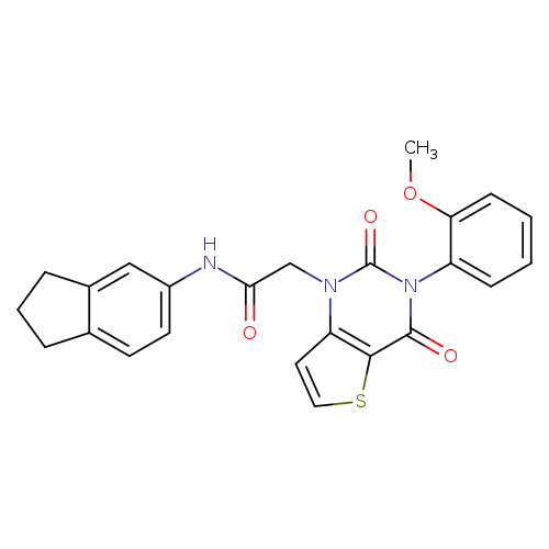 N-(2,3-dihydro-1H-inden-5-yl)-2-[3-(2-methoxyphenyl)-2,4-dioxo-1H,2H,3H,4H-thieno[3,2-d]pyrimidin-1-yl]acetamide