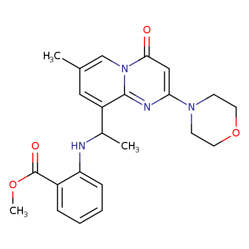 2-[[1-[7-Methyl-2-(4-morpholinyl)-4-oxo-4H-pyrido[1,2-a]pyrimidin-9-yl]ethyl]amino]benzoic acid methyl ester