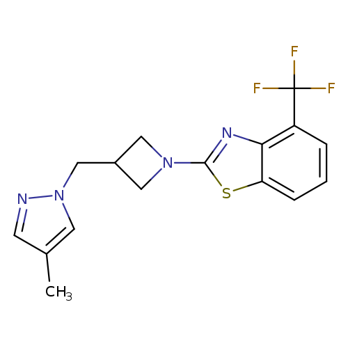 2-{3-[(4-methyl-1H-pyrazol-1-yl)methyl]azetidin-1-yl}-4-(trifluoromethyl)-1,3-benzothiazole